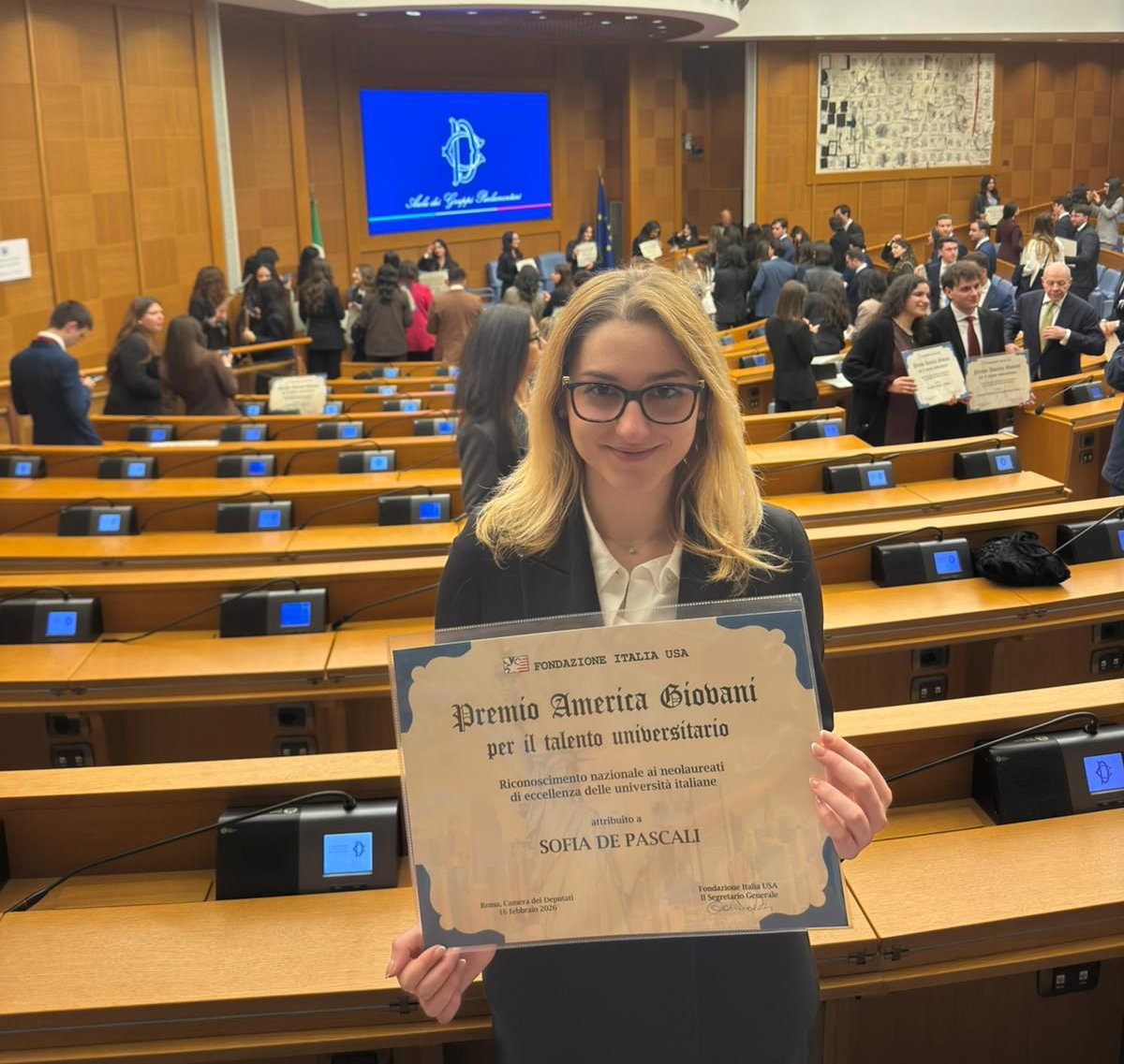 Sofia De Pascali è tra i vincitori del Premio America Giovani