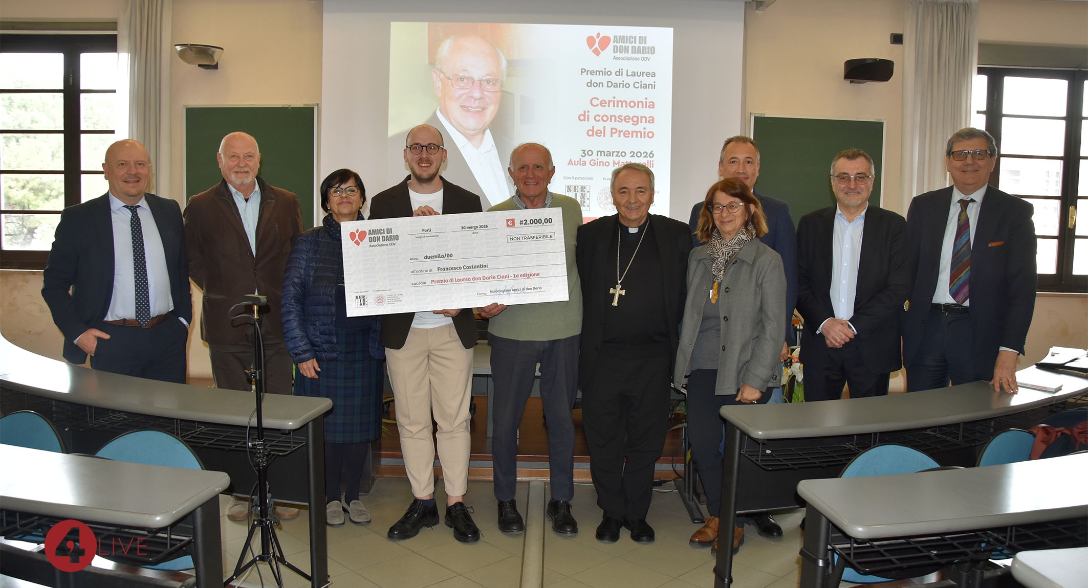 Francesco Costantini si aggiudica il Premio di laurea don Dario Ciani